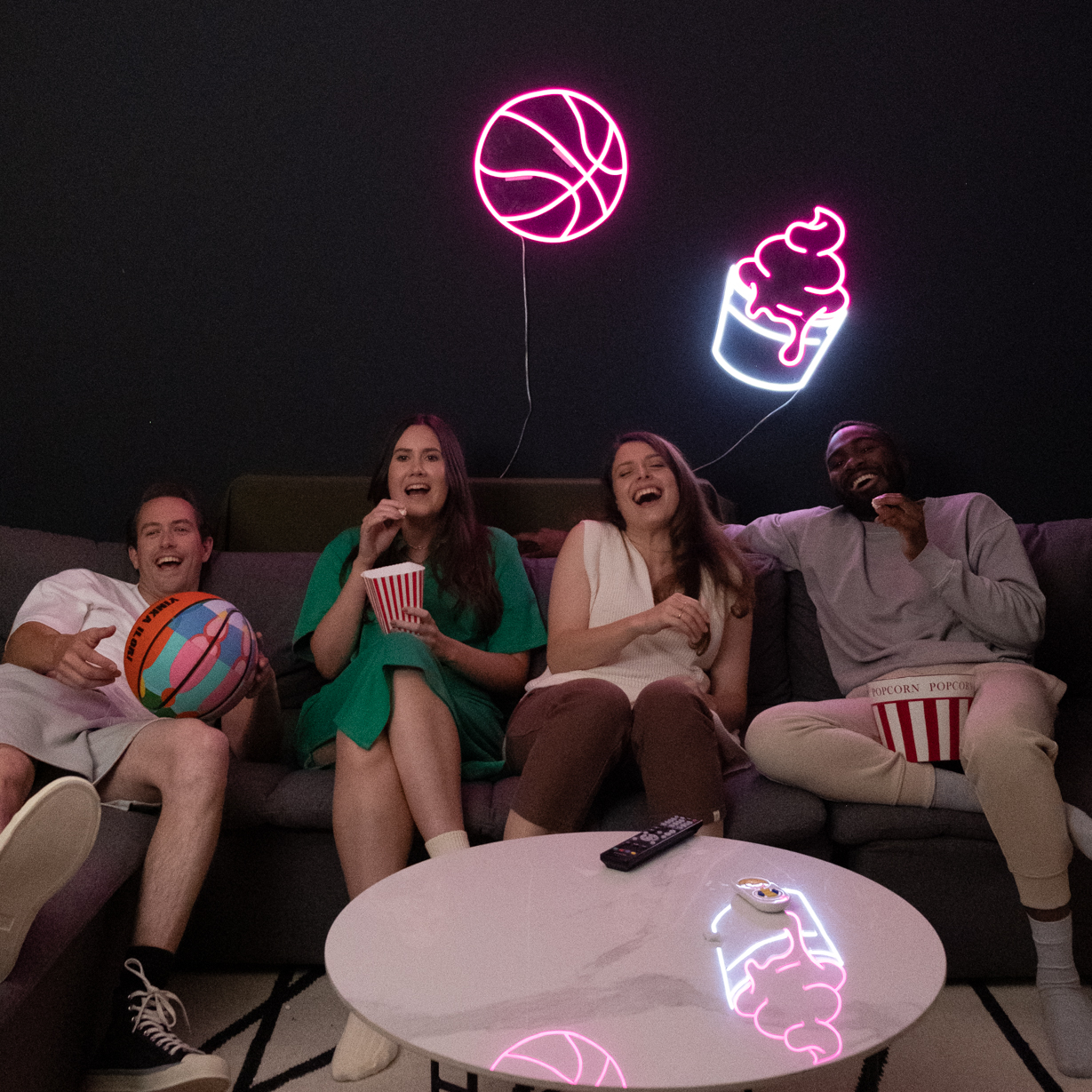 Soft serve (Ice cream), neon LED sign